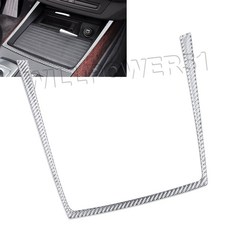 碳銀 亮光3D真碳纖維 水杯架托盤面板框貼片 適用於 08-14 E71 X6 X6M, 1個