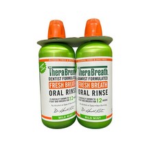 TheraBreath 凱斯博士 漱口水 冰涼薄荷, 1個, 一組2罐價-溫和薄荷, 1L