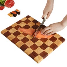 相思木棋盤格砧板 優質實木加厚 40x29x3公分 無漆無蠟易清潔, 1個, 大號相思木加厚菜板