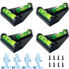 스틱 온 자기 버블 수평계 셀프 접착 T자형 수평기 표시기 RV 캠퍼 여행 트레일러 모터홈 수평 블록 액세서리, 스틱 온 자기 버블 수평계 셀프 접착 T자형 수평기 표