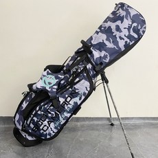 新款高爾夫球包卡梅隆支架包男女通用球袋 時尚輕便多功能高爾夫球袋, 藍迷彩, 1個