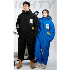 라이더방한복 남녀공용 방한 우주복 자켓 바지 영하40 기모 플리스 4XL, 그레이 (뒷면 지퍼)