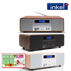 인켈 스피커 CD 플레이어 블루투스 오디오, IK-A360CD, 블랙 월넛