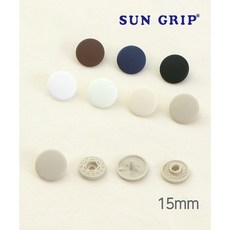 퀼트스타 멀티 일제 T단추 썬그립티단추 세트 15mm, 1세트, 03.오트밀