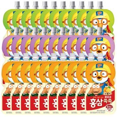 뽀로로 홍삼쏙쏙 사과 10개 + 오렌지10개 + 포도10개, 3세트, 100ml