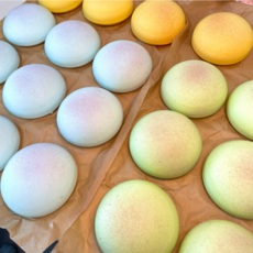 누누룸 쫀득 호빵 찐빵 스퀴시 말랑이 장난감, 1개, 150g, 타로빵