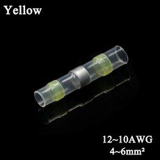 솔더 와이어 커넥터 방수 전기 케이블 터미널 수축 튜브 버트 스플라이스 키트, 48) Yellow - 30pcs