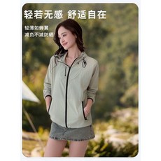 輕薄連帽防曬外套女夏季新款休閒寬鬆短款防曬服