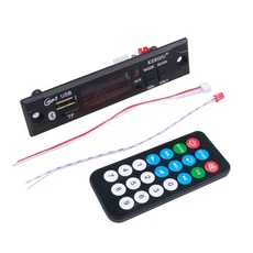 차량용 오디오 FM 모듈 무선 블루투스 5V MP3 WMA 디코더 보드 플레이어 리모컨 지지대 USB, 기타, 01 with remote control