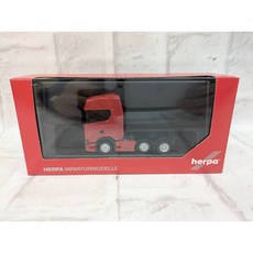 Herpa Scania CS 20 HD 6X2 三軸曳引車 模型 素面紅, 1個