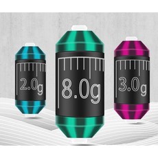주한피싱 유동봉돌 낚시 봉돌 편납 봉돌 도래추 10개 한포장, 2.5g
