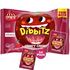 식 젤리 두즐 홀리데이 트리트 크리스마스 양말 채우기 선물 디빗츠 체리 사탕이 가득 찬 빨대 스틱 (14개입 1팩) 개별 포장 파티 기념품 가방 피냐타 코셔 파르베, 1개, 1개, 1, 112g