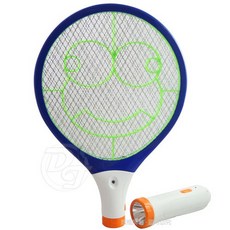 憤怒蛙帶燈充電式手電筒電蚊拍/捕蚊拍 ZY-EM211 電源保護。安全開關
