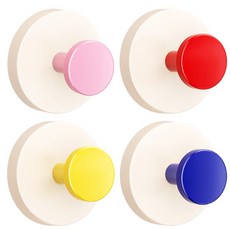 데일리템 무타공 다용도 초강력 흡착 걸이 욕실 주방 도어 후크 4개, 1세트, 색상혼합