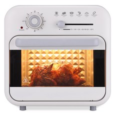 MILLTH 연기 냄새 없는 오븐 겸용 대용량 에어프라이어 18L, 스위티 쿡 오븐프라이어_멜란지그레이