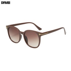 DFMEI 白框墨鏡女高級感ins潮大臉顯瘦夏季太陽鏡女