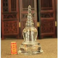 水晶佛塔, 水晶亞克力舍利塔佛塔擺件供奉經文舍利甘露丸藏紅花, 1件
