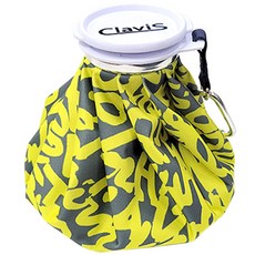 클라비스 골프 얼음 주머니 무릎 팔꿈치 냉온 찜질 아이스팩 찜질팩 아이싱 22cm 옐로우, 1개
