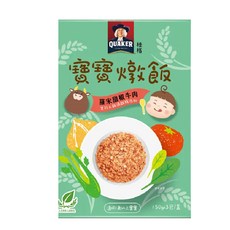 QUAKER 桂格寶寶燉飯-腰果起司豬肉口味，添加黑羽土雞滴雞精，一歲以上寶寶適用, 450g, 1個, 羅宋甜椒牛肉(3入/盒)