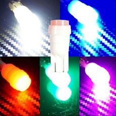 면발광 LED전구 T10 12V 차량 블루 트렁크 야간 안개등 데이라이트, 옐로우LED