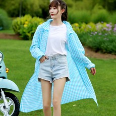 電動車防曬衣夏季長袖全身騎車戶外女款長版 輕薄透氣 有效阻擋紫外線 多色可選