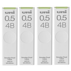 유니 샤프심 0.5mm UNI UL-S-0.5, 1세트, 0.5 (4B+4B+4B+4B)