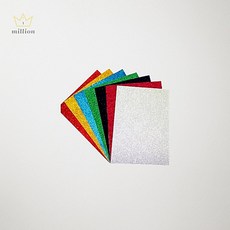 SCS 레드 글리터 펠트지 접착형 1장 반짝이 시트 펠트공예세트