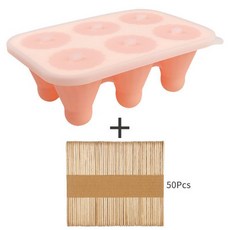 硅膠雪糕模具 羽毛球造型冰棒盒, 1個, 食品級硅膠,藍色羽毛球+50根木棒