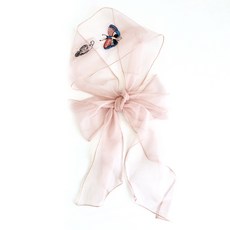 넥워머 봄여름 얇은 나비 목 보호대 롱 스카프 블라우스 넥타이 머플러 단체 요가 발레 SH1441