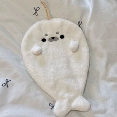 海豹造型浴帽 珊瑚絨吸水毛巾, 1個, 【小海豹擦手巾】1條裝,吸水速幹