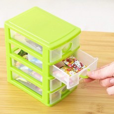 컬러팝 4단 멀티박스 그린 책상정리 소품정리함 멀티