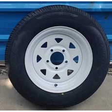 트레일러 휠 바퀴 13인치 14인치 15인치 16인치, 1개, 14x5.5J 화이트 4홀 114.3