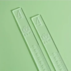 비스킷 케이크 롤링 도구 아크릴 밸런스 눈금자 퐁당 부드러운 두께 핀 가이드 스틱 베이킹 액세서리 2 개, 01 4mm