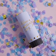 馬卡龍生日派對聚會噴花筒禮花筒 婚禮手持禮炮彩花撒花婚慶用品, 浪漫紫,1只裝