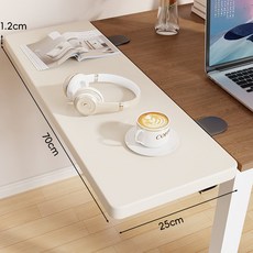 Tixpra 두툼한 접을 수 있는 데스크톱 연장판 무펀칭 확장형 책상 보조대, 1개, 화이트
