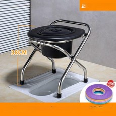 좌욕 의자 받침대 두꺼운 노인 대야 재래 가정용 목욕, 클래식 38 쿠션+버킷, 1개