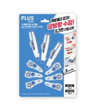 플러스 수정 테이프 3p + 리필 6p WH-605, 혼합색상, 2개