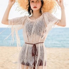L.HOUSESTORE봄여름 수영복 세트 관능 원피스 스타일의 자외선 차단