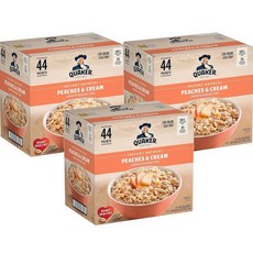 퀘이커 인스턴트 오트밀 복숭아&크림 30g, 1.32kg, 3개