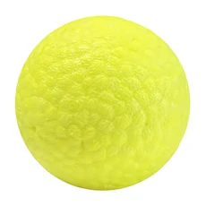 ETPU 안티바이트 강아지 공 - 고탄성 내구성 있는 씹는 장난감 다채로운 색상의 둥근 인터랙티브 훈련 공, 02 L, 03 Yellow