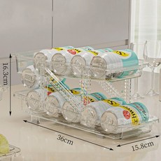 5000K 냉장고 캔 음료 정리 디스펜서 좌우조절 가능 다양한 캔 수납 가능, 1개