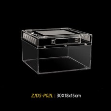 아크릴 파충류 사육장 도마뱀 개구리 뱀 테라리움, 1개, B_30x18x15