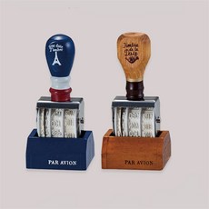 채움샵 반영구 날짜 스탬프 학원날짜스탬프, 다크블루, 1개, 우드,다크블루