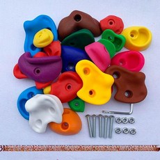 클라이밍 블록 홀드 트레이닝 장비 실내 벽타기 핑거, 25개 나사+나사산+너트 포함 A