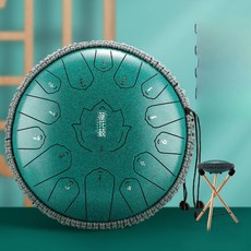 대형 텅 드럼 칼림바 전문가용 저음 공명음 청음 원형 대형마림바 카림바 마림바 타악기, D. 청록 + 스탠드포함, 1개