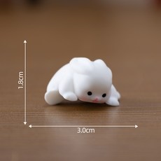 可愛趴趴小動物公仔 娃娃屋DIY裝飾配件 桌面小擺件, 6#兔子,趴趴小動物, 1個