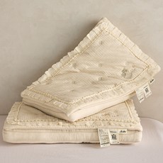 자수 레이스 실크베개 솜베개 편안한 수면 베개 목 보호대 수면 베개 (가정의 편안한 수면 필수품), 면과 린넨 실크 베개