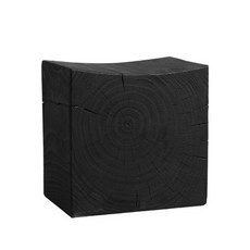 侘寂風碳化黑實木沙發角幾 木樁小茶幾 泡茶桌 木墩 原木創意休閒邊幾 XTTC, 3款40*30*40, 1個