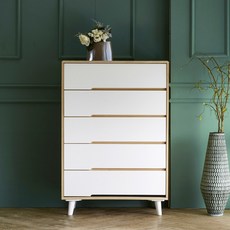 동서가구 라델 800 서랍장, 오크화이트, 5단