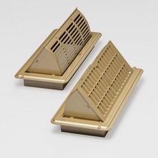 2개 세트 4x10 통풍구 덮개 및 바닥 커버 조절 가능한 환기구 가정용 공기 사무실 천장 도구 없이 설치 가능 갈색